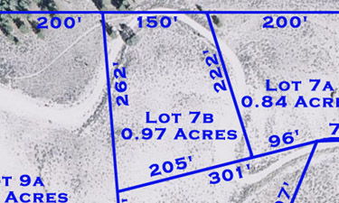Stanley Sawtooth Estates: Lot 7b Map